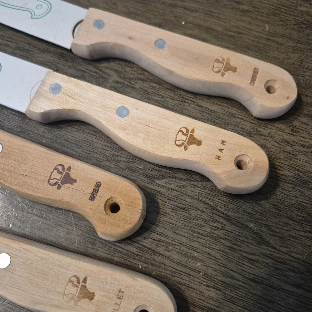 13 Chefs Collection Stainless‎ Steel Kitchen Knife Cutlery Set Wood Handles